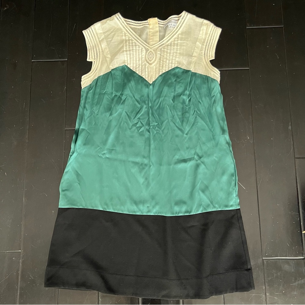 See By Chloe Vintage Colorblocked Silk Dress